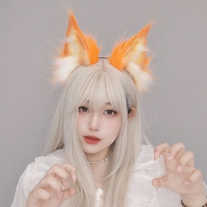 Fascia per <span class=keywords><strong>la</strong></span> testa in peluche fatta a mano per capelli pelosi Con oggetti Cosplay animali realistici - Product Image 4