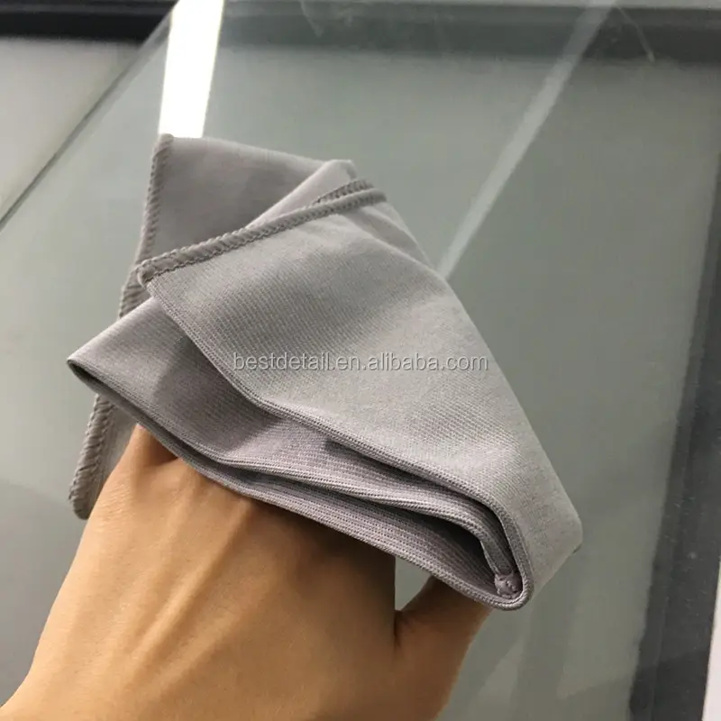 Cina Grosir Handuk Cuci Mobil Detailing Otomatis Bebas Serat 16X16 300 Gsm Kain Pembersih Kaca Serat Mikro untuk Layar Krom Jendela