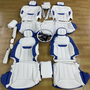 Juego Completo de Fundas de Asiento de Cuero Vacuno de Lujo, Ajuste Personalizado, Mejora <span class=keywords><strong>Interior</strong></span> para Vogue L322 L405 L460 Sport L320 L494 L461 - Product Image 1