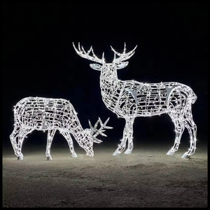 Décorations de Noël extérieures, motif renne lumineux à LED - Product Image 3