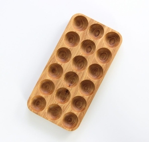 Support à œufs en bois à 18 emplacements pour commande en gros, organisateur de comptoir pour œufs frais de la ferme, pour réfrigérateur et garde-manger - Product Image 5