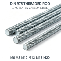 DIN975 Zinc Plated/Black Finish Carbon Steel Threaded Rod Fully Threaded Stud M6-M20 General Construction Fastener