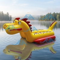Bateau Dragon Gonflable Remorquable pour Adultes 12 Places Double Tube Bateau Dragon Meilleure Qualité Sports Aquatiques Bateau Draguant l'Eau