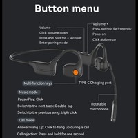 Headset Bisnis Nirkabel dengan Peredam Kebisingan Aktif (ANC), Tahan Air IPX6, Kualitas Panggilan HD, Chipset Jerry, Mikrofon, Bluetooth