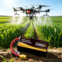 Baterai Lithium Polymer Drone 21000mAh 350Wh/kg Baterai Semi Solid untuk Survei Pemetaan Inspeksi Drone Pertanian Industri