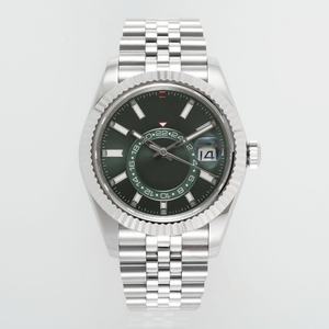 Montre mécanique de luxe de qualité supérieure, étanche, 42 mm, mouvement ETA 2824 de l'usine ZF, 32.69.34, acier 904L, multifonction, montre verte - Product Image 1