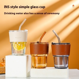 แก้วกาแฟ12ออนซ์พร้อมหลอดและฝาปิดทำจากไม้ไผ่แบบพกพาสามารถปรับแต่งโลโก้ได้ - Product Image 2