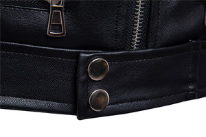 Blouson Moto en <span class=keywords><strong>Cuir</strong></span> Multi-Zip pour <span class=keywords><strong>Homme</strong></span> - Product Image 6