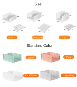 Organisateur de tiroir en plastique de haute qualité pour la cuisine, la salle de bain, le bureau, rangement, économie d'espace, boîte de rangement perforée - Product Image 3