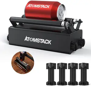 New Atomstack R3 24w Axis 8 Angle Adjustments Rotary Roller Laser Engraving Tools For Cylindrical Objects Cans