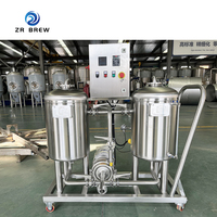 Cuve de Fermentation de Bière en Acier Inoxydable Isolée 50L, Réservoir de Nettoyage CIP, Marque ZR BREW, Garantie 1 An, ISO