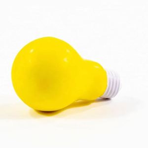 Custom Stress Ball with logo Big Yellow Light <b>Bulb</b> Stress Reliever Ball logo - Product Image 2