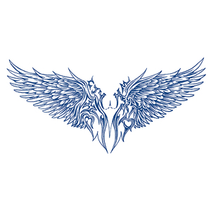 Autocollant de tatouage temporaire <span class=keywords><strong>sexy</strong></span> pour <span class=keywords><strong>femme</strong></span>, motif totem bleu, imperméable, vente en gros - Product Image 3