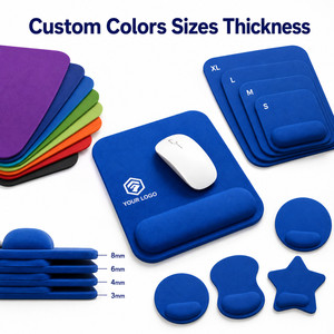 Custom Logo Rectangular Mouse Pad with Wrist Rest Ergonomic Memory Foam Non-Slip Gaming <b>Mousepad</b> for Office Business Gift - Product Image 3