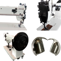 Machines à coudre à point noué extra robustes à lit plat à une aiguille pour tentes, toiles et roues en buff