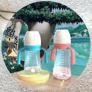 ขวดนมซิลิโคนปลอดสาร BPA BoYi Evenflo ความจุสูง 240 มล. ปรับระดับการไหลได้ ป้องกันอาการโคลิค คอกว้าง มีหูจับ สำหรับเด็ก 0-12 เดือน - Product Image 3