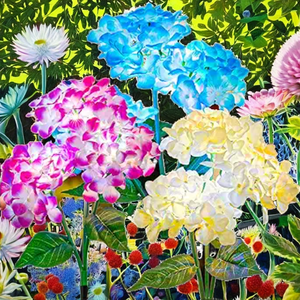 Lámpara Solar LED para Jardín, Diseño de Hortensia Colorida, Dos Modos, Control Remoto, IP65, Panel Solar Amplificado, para Patio y Jardín - Product Image 2