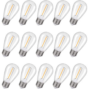 Edison <b>Led</b> Vintage Filament Bulb E27 Screw Base Warm Light Energy Saving S14 Clear Glass Outdoor Indoor Lighting - Product Image 4