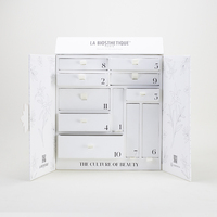 Boîte de calendrier de l'avent personnalisée avec tiroirs, fermeture magnétique, boîte cadeau de Noël pour bijoux, cosmétiques, parfums, logo OEM, vente en gros