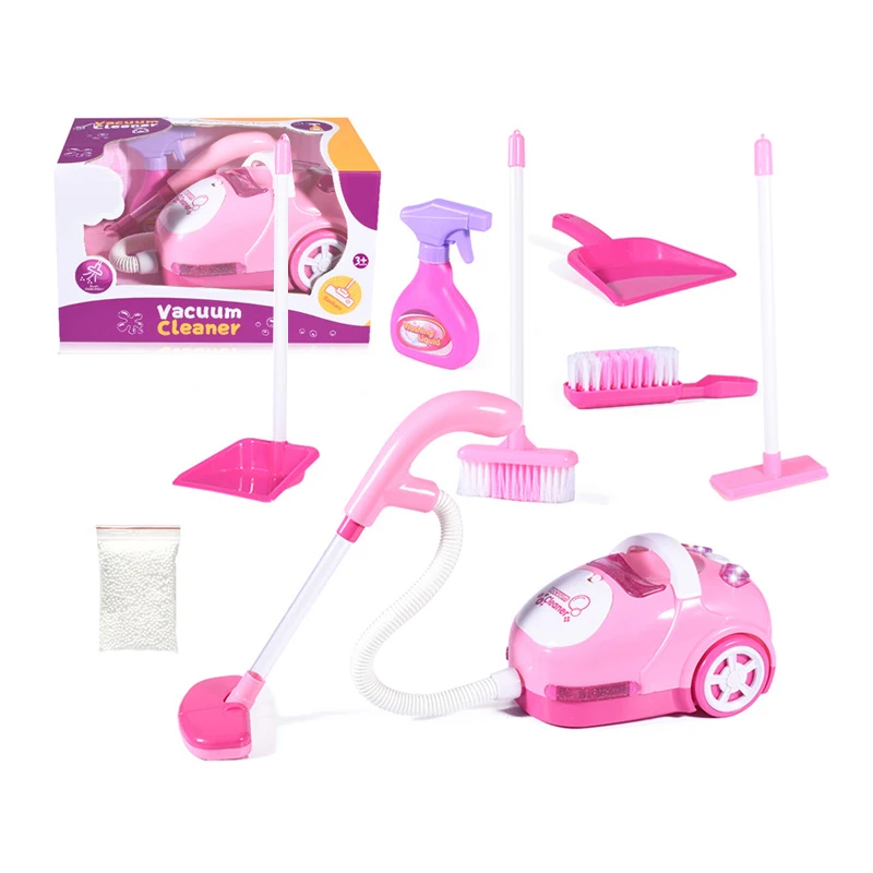Детские ролевые игры B/O Пылесос игрушка чистым инструментом игрушка комплект ролевая игра бытовые чистящие средства набор игрушек