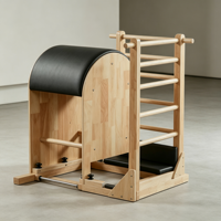 Machine de Pilates Reformer avec baril en bois et échelle pour le yoga et l'entraînement physique