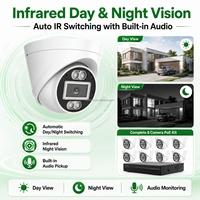 Sistema de Vigilancia Wistino PoE con Cámara IP de 8 Canales, Almacenamiento en la Nube Micro SD, Visión Nocturna en Color, Detección de Movimiento, Alarma, Sistema CCTV para Granjas