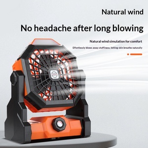 Nouveau ventilateur de camping portable USB rechargeable en plastique avec lumière LED, moteur sans balais, autonomie de plus de 12h - Ventilateur de tente extérieur, vente en gros usine - Product Image 2