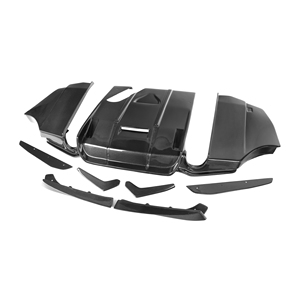 Diffusore Posteriore in Vera Fibra di Carbonio Stile <span class=keywords><strong>G</strong></span> 9 Pezzi per <span class=keywords><strong>BMW</strong></span> Serie 3 F30 F35 2012-2018 Kit Carrozzeria Diffusore Posteriore L <span class=keywords><strong>R</strong></span> Uscita Singola - Product Image 3