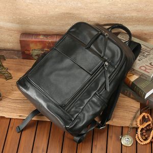 Mochila para Portátil de Cuero Genuino de Grano Completo DUJIANG, Correa de Hombro Curva, Asa Suave, Protección para Portátil, para Negocios y Ocio - Product Image 3