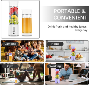 Licuadora Portátil de 500 ml, Recargable por USB, Motor de Corriente Continua, Cuchilla de Acero Inoxidable, para Batidos, para el Hogar, Viajes, Gimnasio, Aire Libre - Product Image 6