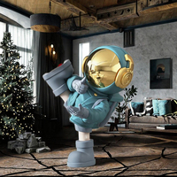 Produits en fibre de verre personnalisés, ornements d'astronautes pour la maison, art populaire, statues en fibre de verre, vente chaude, décorations intérieures et extérieures pour la maison