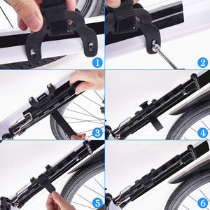 Pompe à main portable pour <span class=keywords><strong>vélo</strong></span> miniature, pompe à pied pour <span class=keywords><strong>vélo</strong></span> de montagne et de route avec manomètre, pompe à air portable pour ballon et pneu de sol - Product Image 5