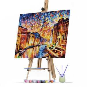 Kit de Pintura Ecológico DIY de 40x50cm, Paisaje Urbano de Venecia Pintado a Mano, 24 Colores, Estilo Coreano, Lienzo Artístico B&C ART GX7862 - Product Image 2