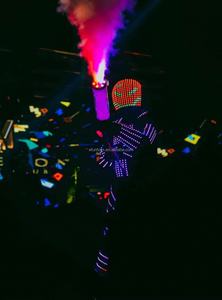 Funtoys MOQ 1 PC 뜨거운 <span class=keywords><strong>Led</strong></span> 포식자 의상 레이브 복장 빛나는 정장 의류 호라 로카 파티 아비티 <span class=keywords><strong>Led</strong></span> 로봇 의상 - Product Image 2