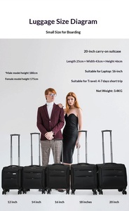 Valigia Trolley da Ufficio Pronta per la Spedizione, Borsa Oxford per Piloti, Bagaglio a Mano per Laptop e Documenti - Product Image 2