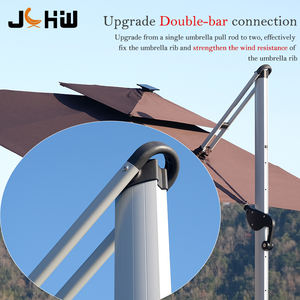 Solar LED al aire libre <span class=keywords><strong>Patio</strong></span> paraguas con soporte jardín restaurante helado publicidad sombrilla para hoteles - Product Image 3