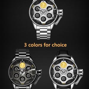 Reloj de Cuarzo Giratorio para Hombre, Moderno, de 44 mm, de Acero Inoxidable, Resistente al Agua y a los Arañazos, Creativo, Analógico - Product Image 4
