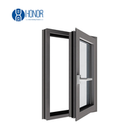 Porte-fenêtre en aluminium à double vitrage sur mesure pour accès au balcon