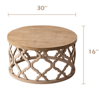 Tables basses de salon Centro Center, style naturel, bois et fer, table basse en bois naturel, adaptées à de nombreuses occasions