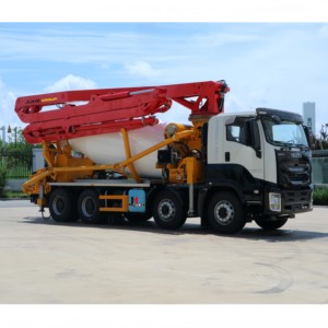 Trung Quốc nhà máy Jiuhe Sản phẩm mới 30m 32M TRỘN BÊ TÔNG bơm xe tải 8 mét khối trộn xe tải với BƠM BÊ TÔNG - Product Image 5