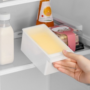 Custom Logo Rectangular Plastic Butter Cutter Kitchen Storage <b>Container</b> Cheese Butter Dish Box With Lid <b>Refrigerator</b> With Lid - Product Image 5
