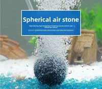 Diffuseur d'air sphérique en sable pour aquarium, pierre à bulles, oxygénation, fritté haute température, 50mm