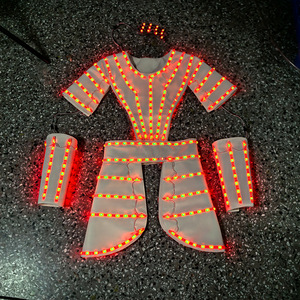 Led <b>Performance</b> Costume White Iridescent Light Unisex Stage <b>Wear</b> For Shows Events - Product Image 4