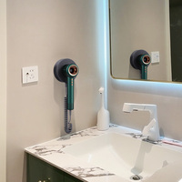 Sèche-cheveux mural électrique en plastique pour salles de bain d'hôtel, compact, léger, moteur BLDC ionique, séchage rapide, cordon rétractable