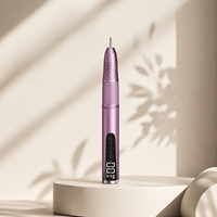 Moteur à balais en carbone à couple élevé 35000 tr/min, perceuse à ongles professionnelle sans fil rechargeable portable en forme de stylo en aluminium