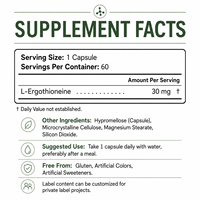 Capsules de L-Ergothionéine en gros pour le bien-être cellulaire quotidien et le soutien antioxydant – Complément en marque blanche OEM ODM