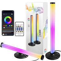 Bande de LED RVB intelligente avec synchronisation musicale-Kit de rétroéclairage TV, application et télécommande, IC + RVB et W, alimenté par USB pour TV/moniteur/salle de jeux
