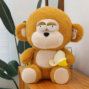Petite poupée singe assise sur une banane, jouet en peluche, hauteur 35-65 cm, nouvelle décoration pour la maison, poupée en tissu, idéale comme cadeau de fête - Product Image 5