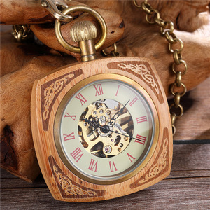 Ultra Épaisseur 17mm Gravé 3D Fleurs Deux Coversides Style Rural Dandong Mouvement Mécanique Pur Cuivre Laiton Montre - Product Image 6