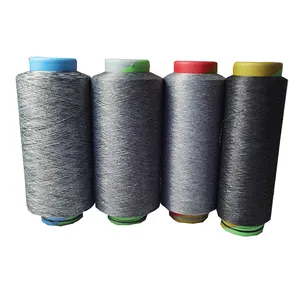 Fashion Hot Product 80D AB Yarn Polyester Heather Grey Melange Yarn For Knitting And Weaving